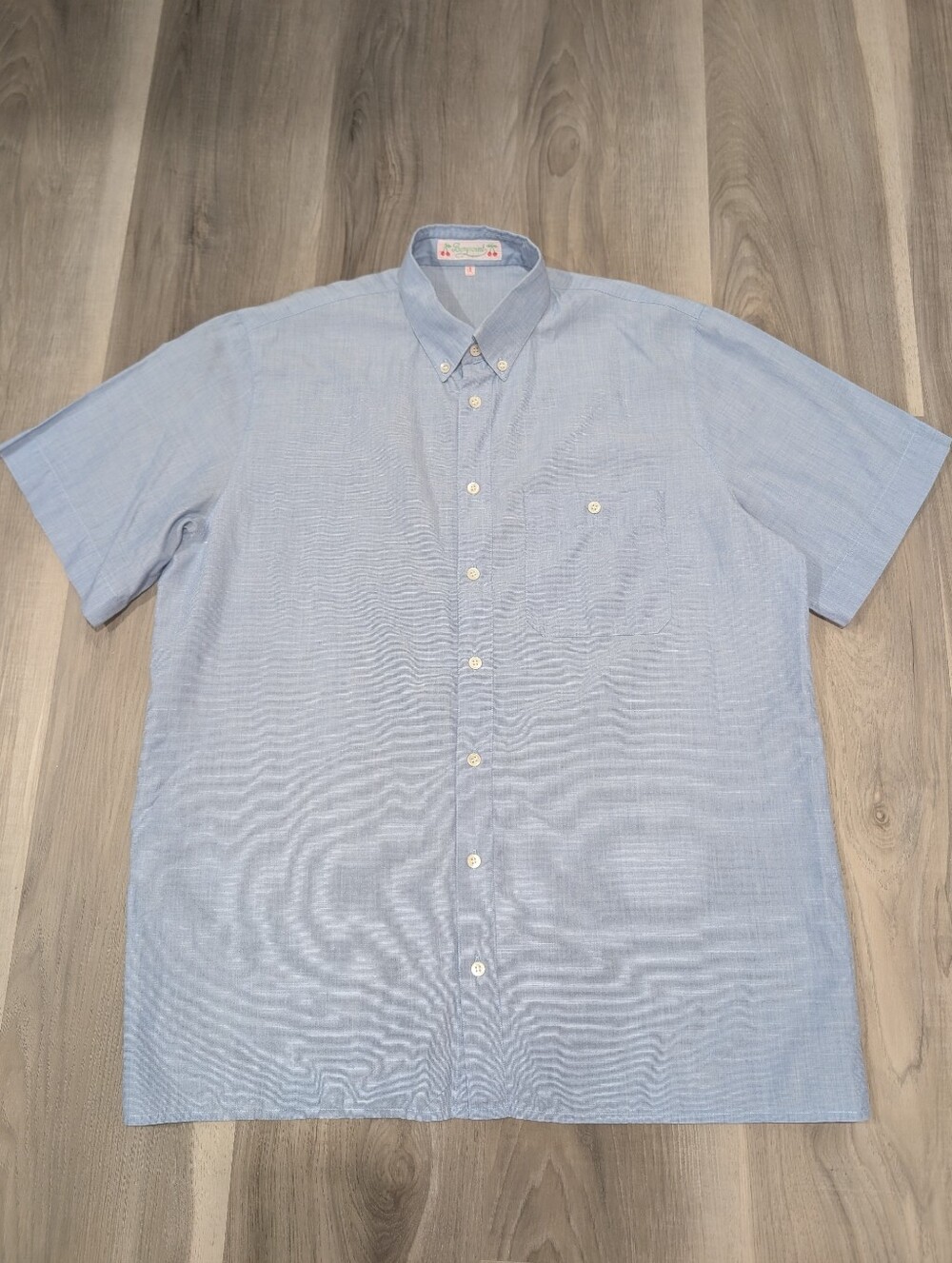 Bonpoint | Short Sleeve Button Down Chambray Shirt In Light Blue